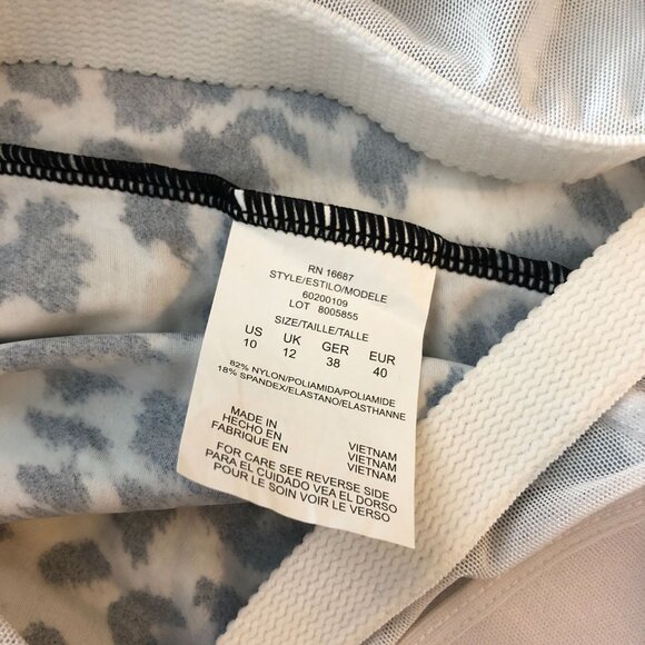 Swim Solutions Womens Tankini Swim Top Bust Support Leopard Print Brown 10 - Picture 6 of 7